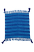 Cotton scarf, 'Between Ocean Waves' - Striped Cotton Scarf in Cerulean and Royal Blue from Mexico (image 2b) thumbail