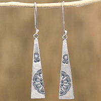 Sterling silver dangle earrings,