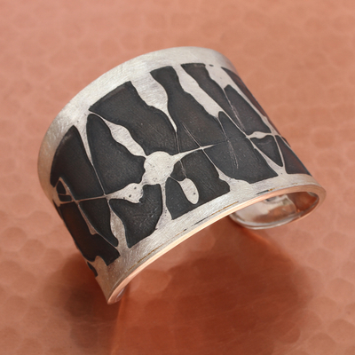 Manschettenarmband aus Sterlingsilber - Modernes Manschettenarmband aus Sterlingsilber aus Mexiko