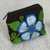 Cotton coin purse, 'Exalted Flower' - Floral Embroidered Cotton Coin Purse from Mexico thumbail