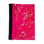 Recycled paper journal, 'Fuchsia Delicacy' - Recycled Paper Journal with Fuchsia Motifs from Mexico