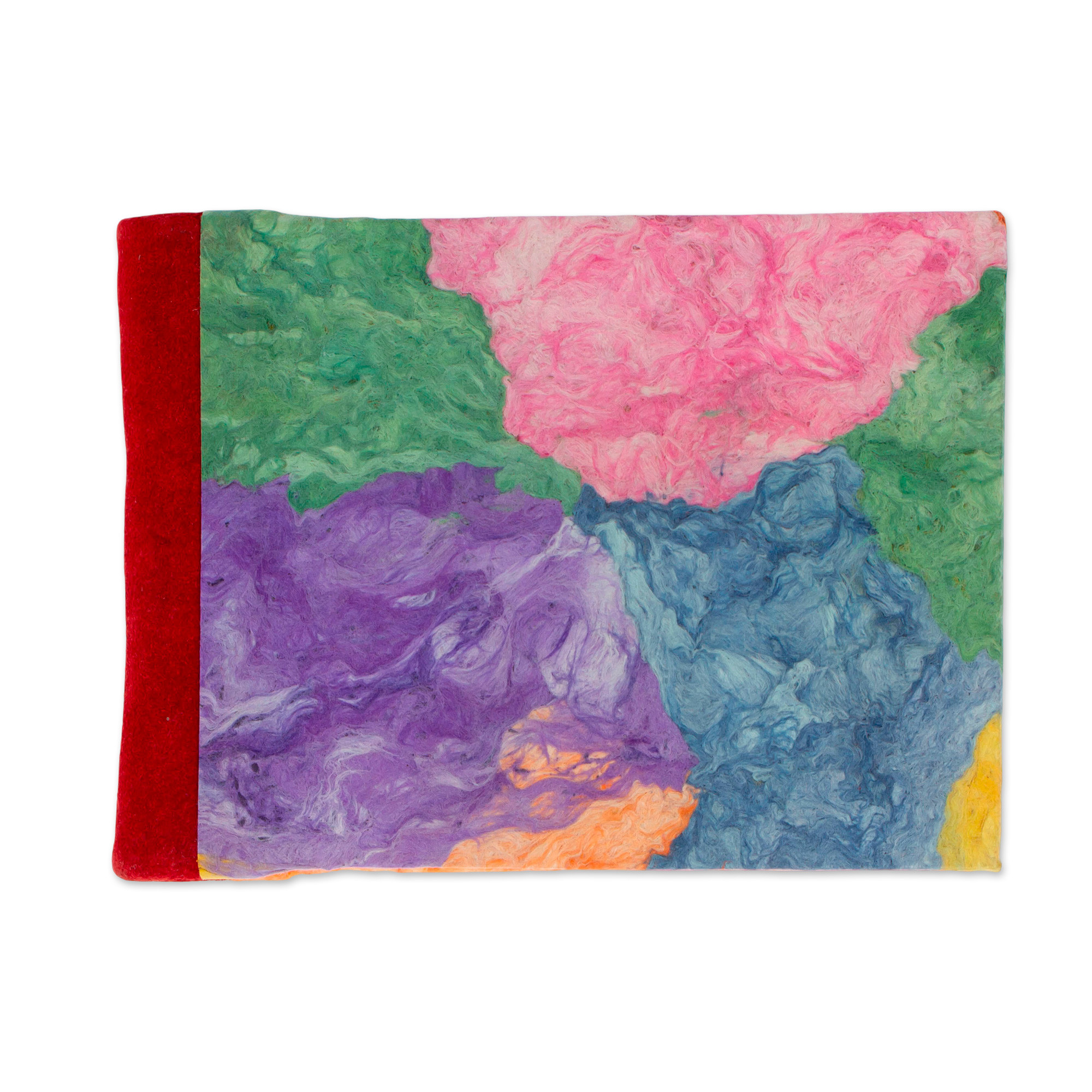 Multicolored Recycled Paper Journal from Mexico Colorful Collage NOVICA