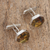 Amber cufflinks, 'Golden Hexagons' - Handcrafted Amber and Sterling Silver Hexagon Cufflinks (image 2b) thumbail