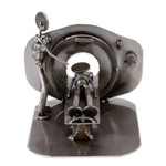 Upcycled metal auto part sculpture, 'Day at the Doctor' - Upcycled Metal Auto Part Sculpture from Mexico