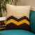 Zapotec wool cushion cover, 'Fret Waves in Brown' - Ivory and Brown Fret Motif Handwoven Wool Cushion Cover (image 2b) thumbail