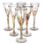 Champagne flutes, 'Confetti' (set of 6) - Mexican Handblown Glass Cocktail Champagne Flutes Set of 6 (image 2a) thumbail