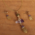 Gold plated multi-gemstone jewelry set, 'Mesmerizing Wonder' - Gold Plated Quartz and Agate Jewelry Set from Mexico thumbail