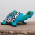 Wood alebrije sculpture, 'Blue Tortoise' - Wood Alebrije Tortoise Sculpture in Blue from Mexico thumbail
