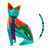 Wood alebrije figurine, 'Floral Feline' - Handcrafted Copal Wood Alebrije Cat Figurine from Mexico (image 2e) thumbail