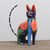 Wood alebrije figurine, 'Graceful Feline' - Handcrafted Copal Wood Alebrije Cat Figurine from Mexico