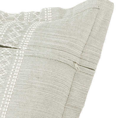 Kissenbezug aus Baumwoll- und Seidenmischung - Kissenbezug aus Baumwoll- und Seidenmischung in Grau aus Mexiko