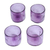 Recycled glass juice glasses, 'Twilight Storm' (set of 4) - Recycled Glass Hand Blown Purple Juice Glasses (Set of 4)