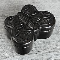 Featured review for Ceramic decorative box, Barro Negro Butterfly