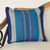 Cotton cushion cover, 'Blue Desire' - Handwoven Cotton Cushion Cover in Blue from Mexico