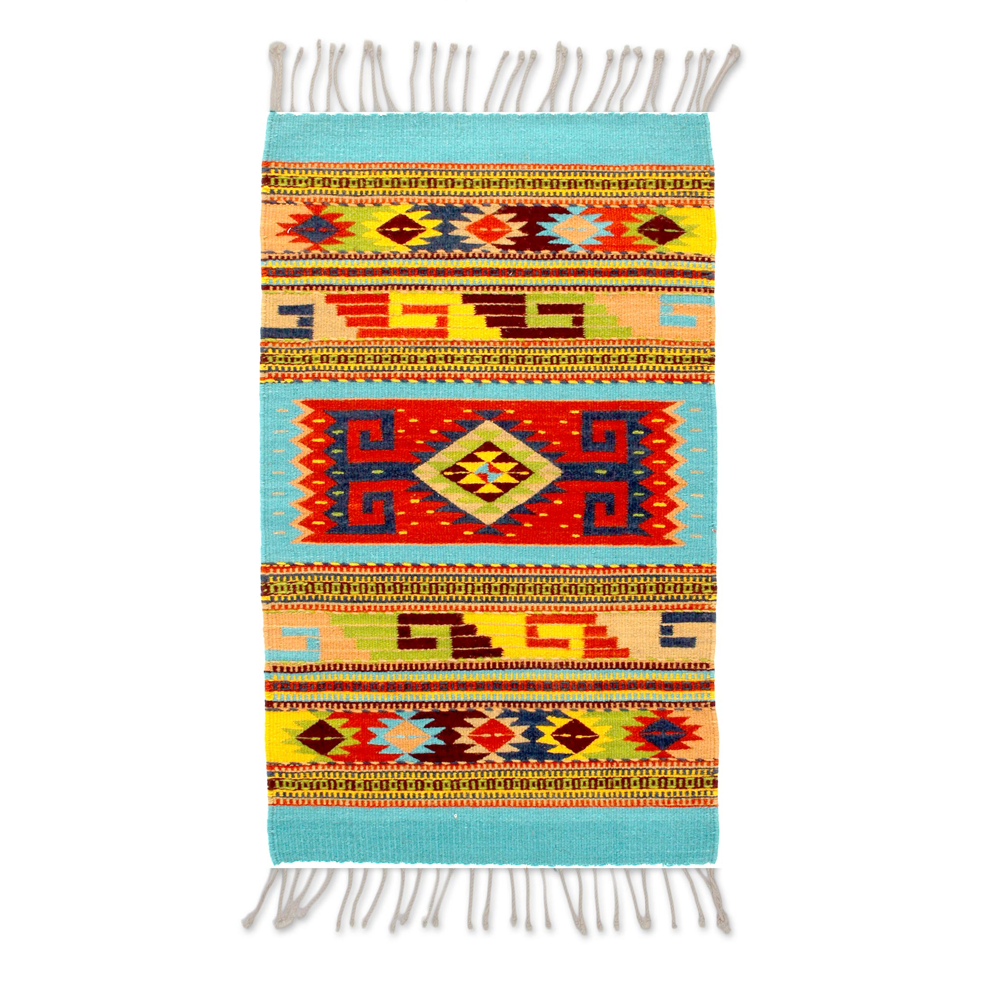 UNICEF Market  Zapotec Geometric Wool Area Rug from Mexico (2x3