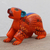 Wood alebrije sculpture, 'Desert Bear' - Wood Alebrije Bear Figurine in Orange from Mexico