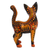Wood alebrije figurine, 'Fiery Cat' - Wood Alebrije Cat Figurine in Orange from Mexico (image 2c) thumbail