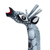 Wood alebrije figurine, 'Pearly Giraffe' - Wood Alebrije Giraffe Figurine in Grey from Mexico (image 2d) thumbail
