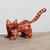 Wood alebrije figurine, 'Walking Cat' - Wood Alebrije Cat Figurine in Red from Mexico (image 2b) thumbail