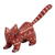 Wood alebrije figurine, 'Walking Cat' - Wood Alebrije Cat Figurine in Red from Mexico (image 2c) thumbail
