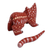 Wood alebrije figurine, 'Walking Cat' - Wood Alebrije Cat Figurine in Red from Mexico (image 2d) thumbail