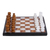 Onyx and marble mini chess set, 'Cafe Challenge' - Onyx and Marble Mini Chess Set in Brown and Ivory