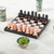 Small marble chess set, 'Black and Pink Challenge' (7.5 in.) - Marble Chess Set in Black and Pink from Mexico (7.5 in.) (image 2) thumbail