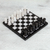 Onyx and marble chess set, 'Black and Ivory Challenge' (7.5 in.) - Onyx and Marble Chess Set in Black and Ivory (7.5 in.) (image 2) thumbail