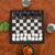 Ajedrez de mármol y ónix (7,5 pulg.) - Juego de ajedrez de mármol y ónix en negro y marfil (7,5 pulg.)