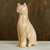 Marmorskulptur - Marmor-Katzenskulptur in Beige aus Mexiko