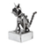 Upcycled metal auto part sculpture, 'Sitting Cat' - Upcycled Metal Auto Part Cat Sculpture from Mexico thumbail