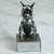 Upcycled metal auto part sculpture, 'Sitting Cat' - Upcycled Metal Auto Part Cat Sculpture from Mexico (image 2b) thumbail
