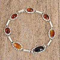 Amber link bracelet,