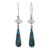 Sterling silver and composite amazonite dangle earrings, 'River Gleam' - Composite Amazonite Dangle Earrings from Mexico