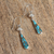 Ohrhänger aus Sterlingsilber und zusammengesetztem Amazonit - Zusammengesetzte Amazonit-Ohrhänger aus Mexiko