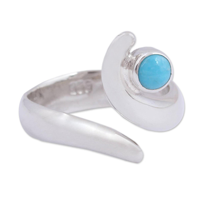 Swirling Turquoise Wrap Ring from Mexico