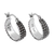 Sterling silver hoop earrings, 'Ebbing Light' - Combination Finish Sterling Silver Hoop Earrings from Mexico