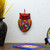 Ceramic wall sculpture, 'Passionate Owl' - Floral Ceramic Owl Wall Sculpture in Red from Mexico (image 2j) thumbail