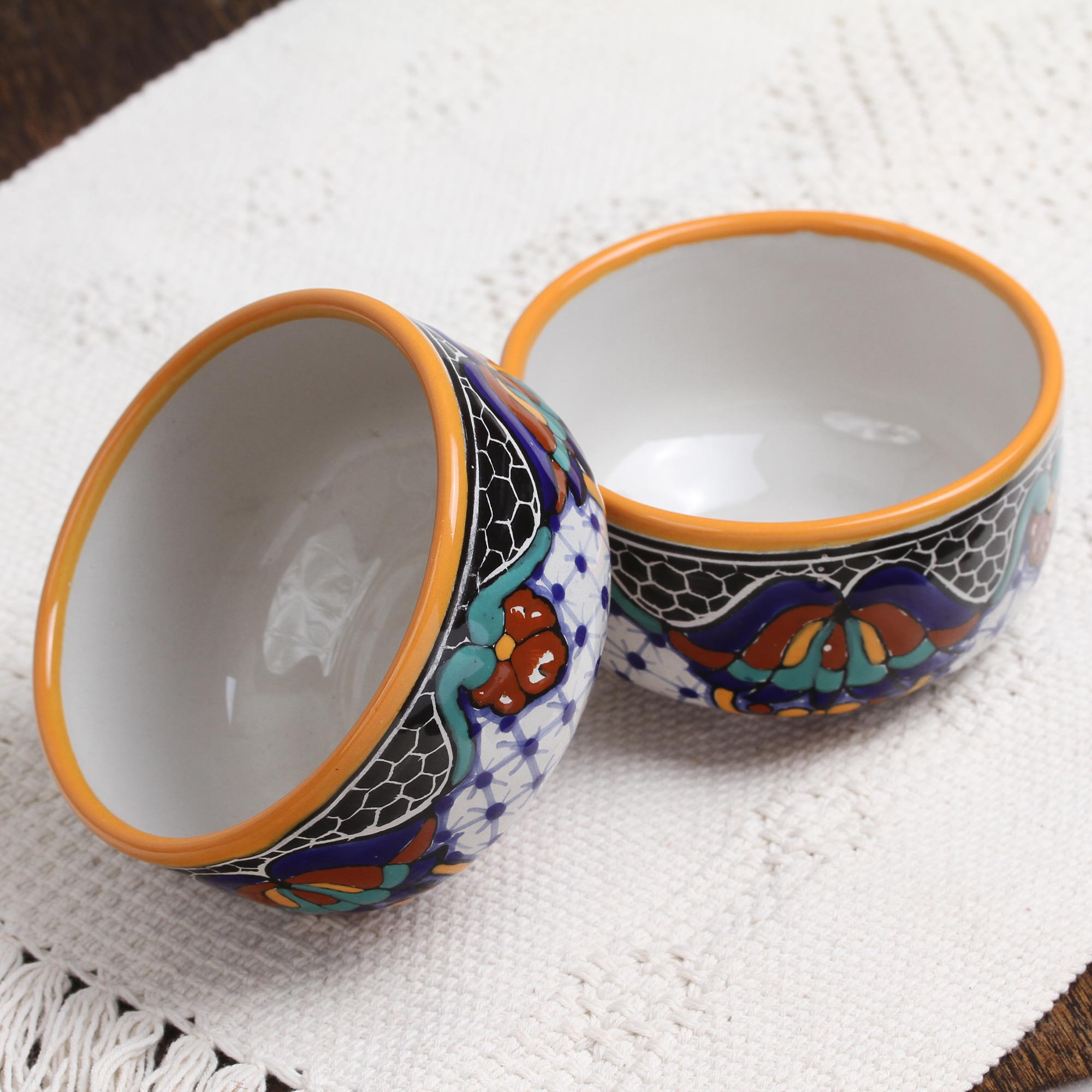 hand painted ceramic bowls