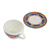 Ceramic teacups and saucers, 'Special Treat' (pair) - Hand-Painted Ceramic Teacups and Saucers from Mexico (Pair) (image 2c) thumbail