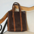Leather tote, 'Contemporary Espresso' - Handmade Leather Tote in Chestnut and Espresso from Mexico thumbail