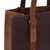 Leather tote, 'Contemporary Espresso' - Handmade Leather Tote in Chestnut and Espresso from Mexico (image 2d) thumbail