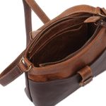Leather sling, 'Brunch' - Embossed Leather Sling in Chocolate and Espresso