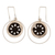 Sterling silver and ceramic drop earrings, 'Within the Eclipse' - Ceramic and Sterling Silver Drop Earrings from Mexico (image 2b) thumbail