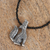 Chalcedony beaded pendant necklace, 'In Honor of the Moon' - Chalcedony Coyote Beaded Pendant Necklace from Mexico (image 2b) thumbail
