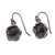 Sterling silver stud earrings, 'Barro Negro Narcissus' - Sterling Silver and Ceramic Floral Earrings from Mexico (image 2b) thumbail