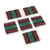 Wool coasters, 'Zapotec Waves' (set of 6) - Wave Motif Zapotec Wool Coasters from Mexico (Set of 6)