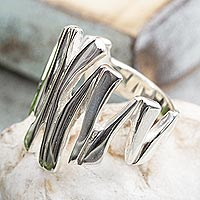 Sterling silver cocktail ring, 'Light of the Soul' - Modern Taxco Sterling Silver Cocktail Ring from Mexico
