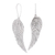 Sterling silver dangle earrings, 'Untamed' - Taxco Sterling Silver Wing Dangle Earrings from Mexico