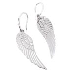 Sterling silver dangle earrings, 'Untamed' - Taxco Sterling Silver Wing Dangle Earrings from Mexico
